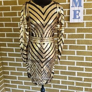 Cute Gold Sequin Dress
